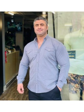 پیراهن کتان سنگ شور کد 1336